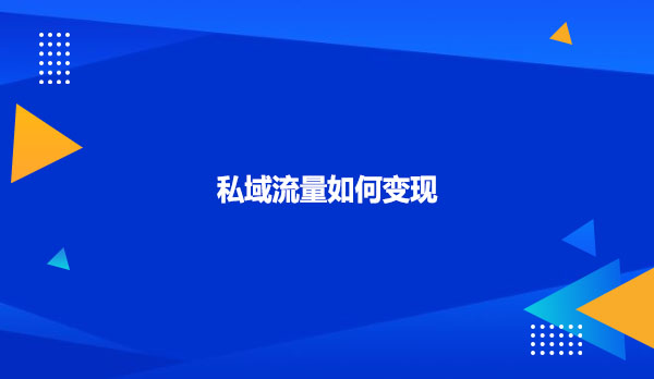 私域流量如何变现