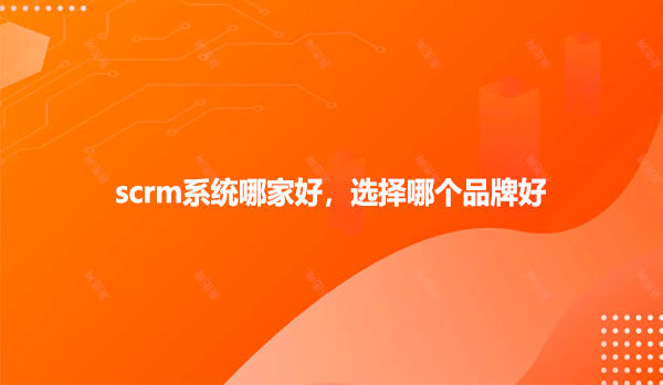 scrm系统哪家好，选择哪个品牌好