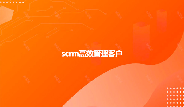 scrm高效管理客户