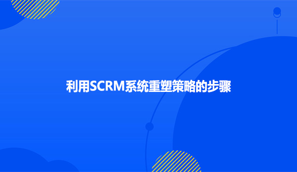 利用SCRM系统重塑策略的步骤